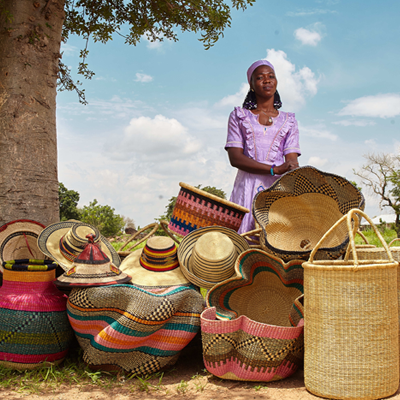 african woven baskets