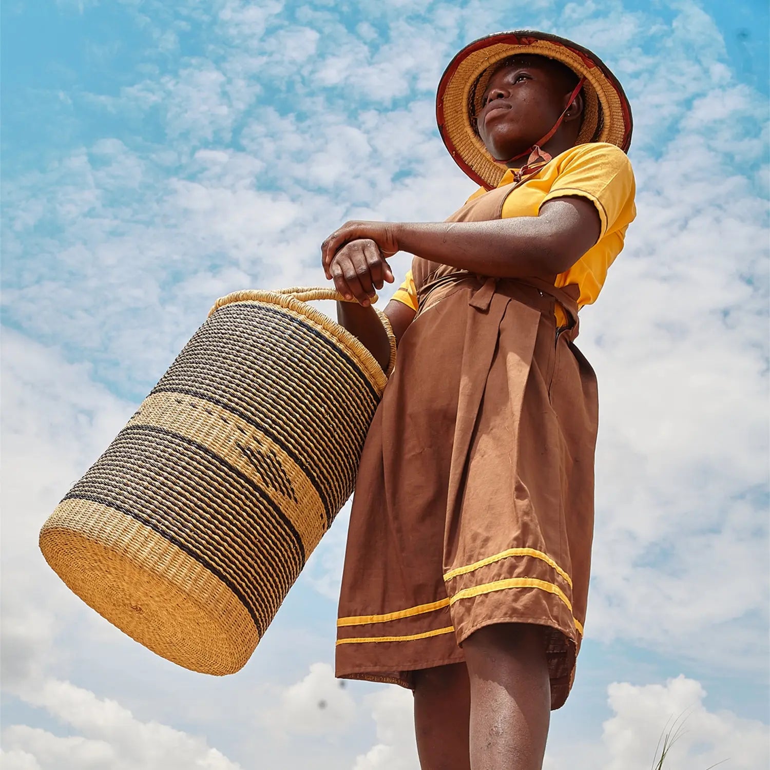 large decorative basket