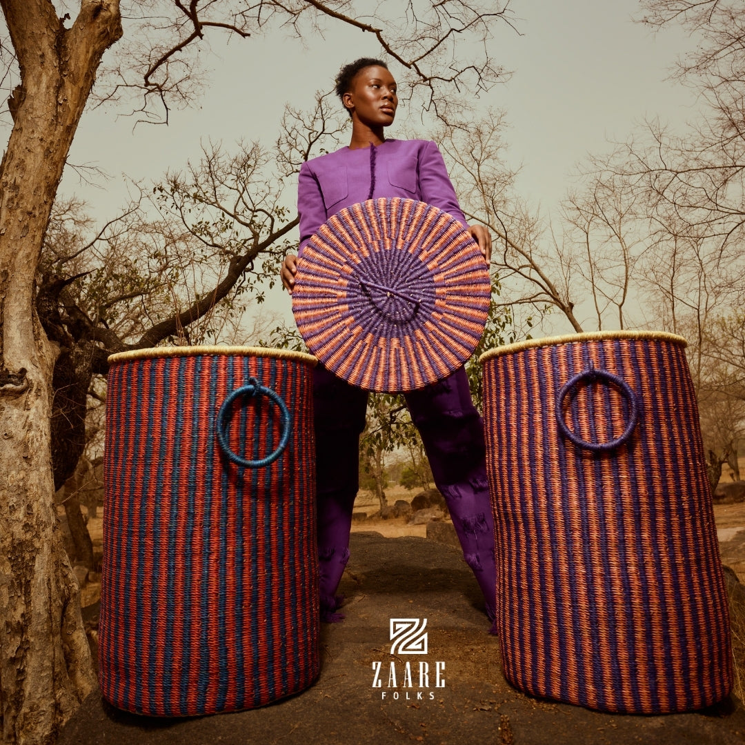 Ivy Hand-Woven Lidded Laundry Basket