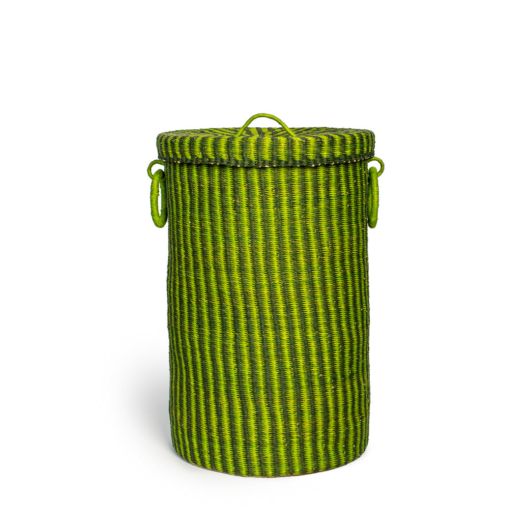 lidded laundry basket
