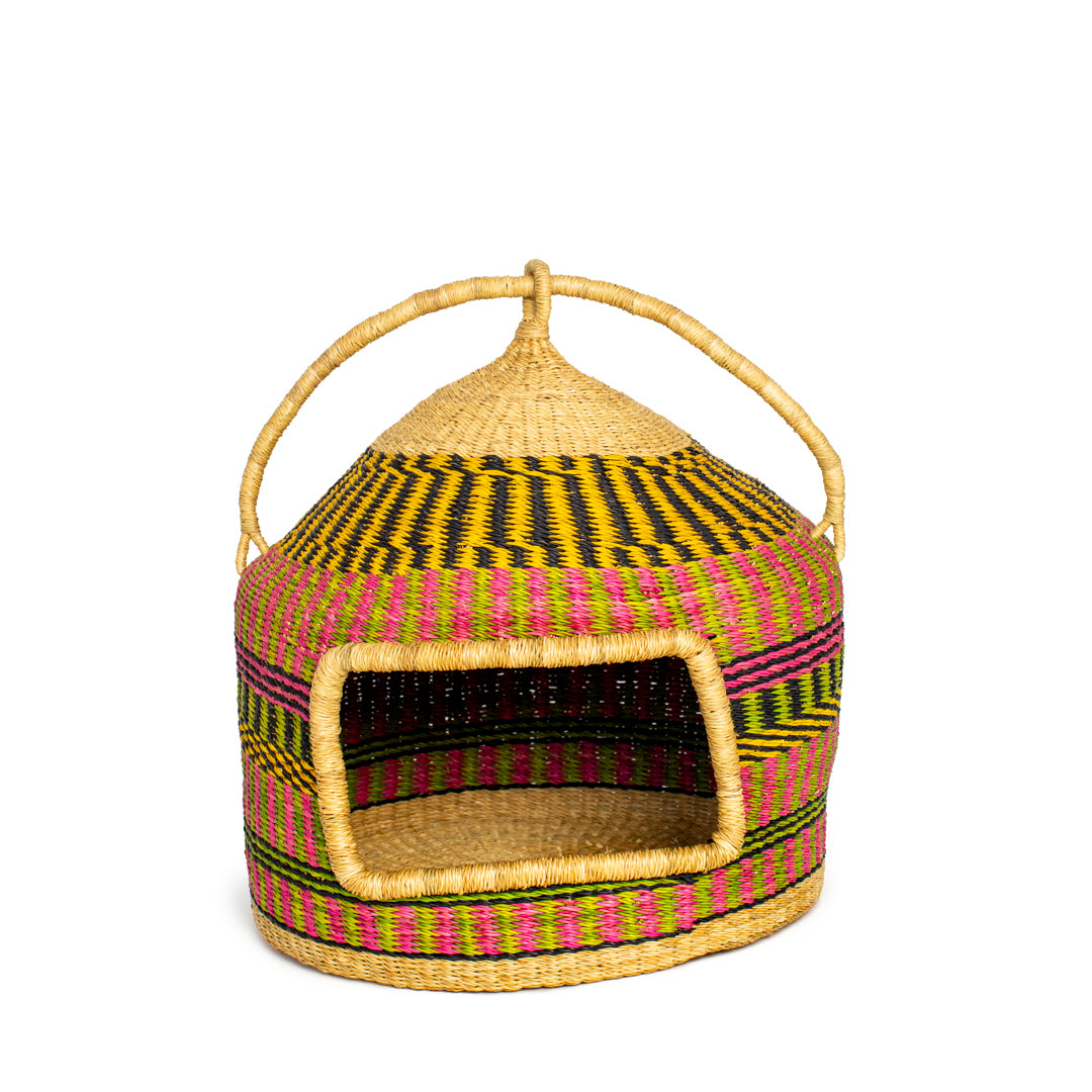 lala hand woven cat bed