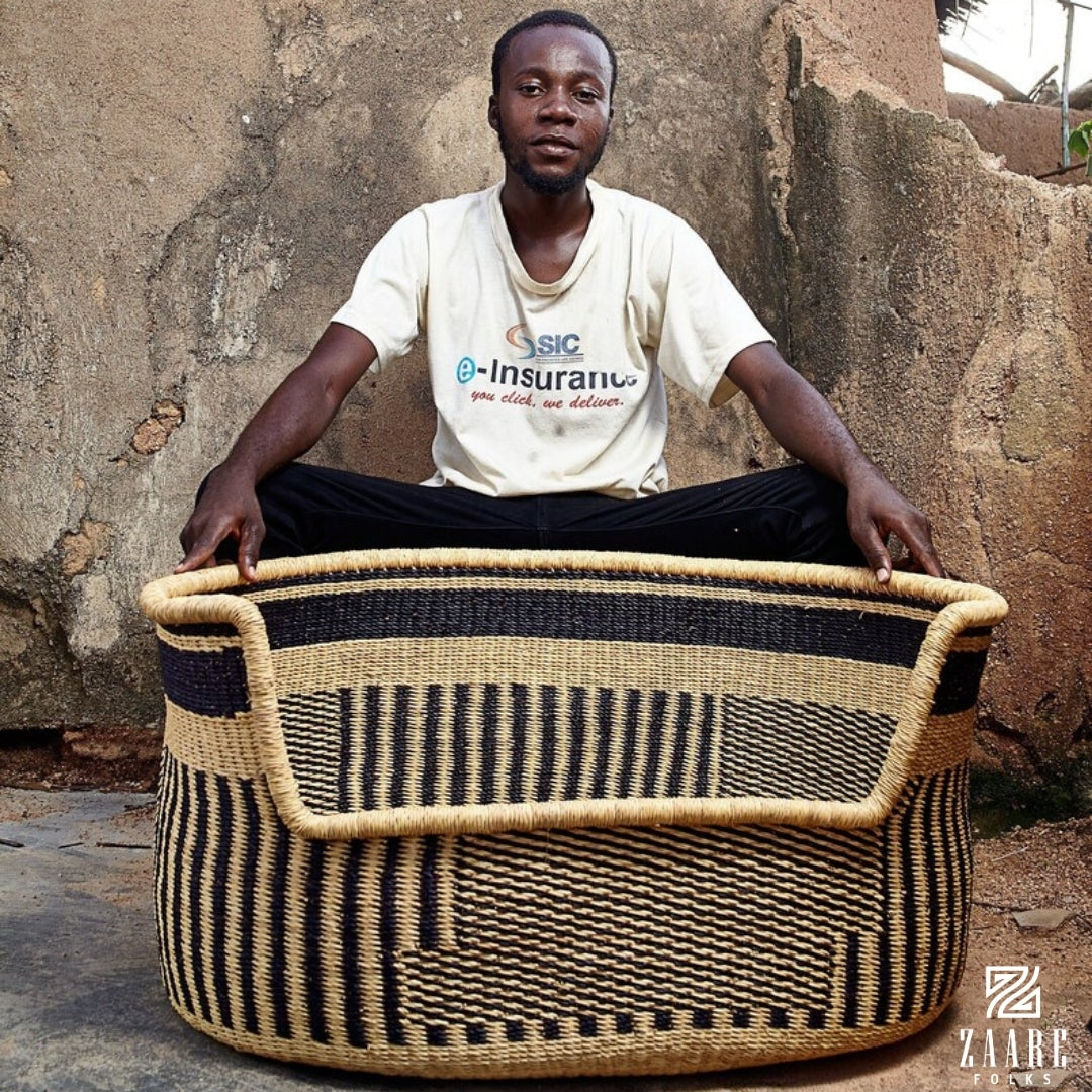 Moon Hand-Woven Dog Bed