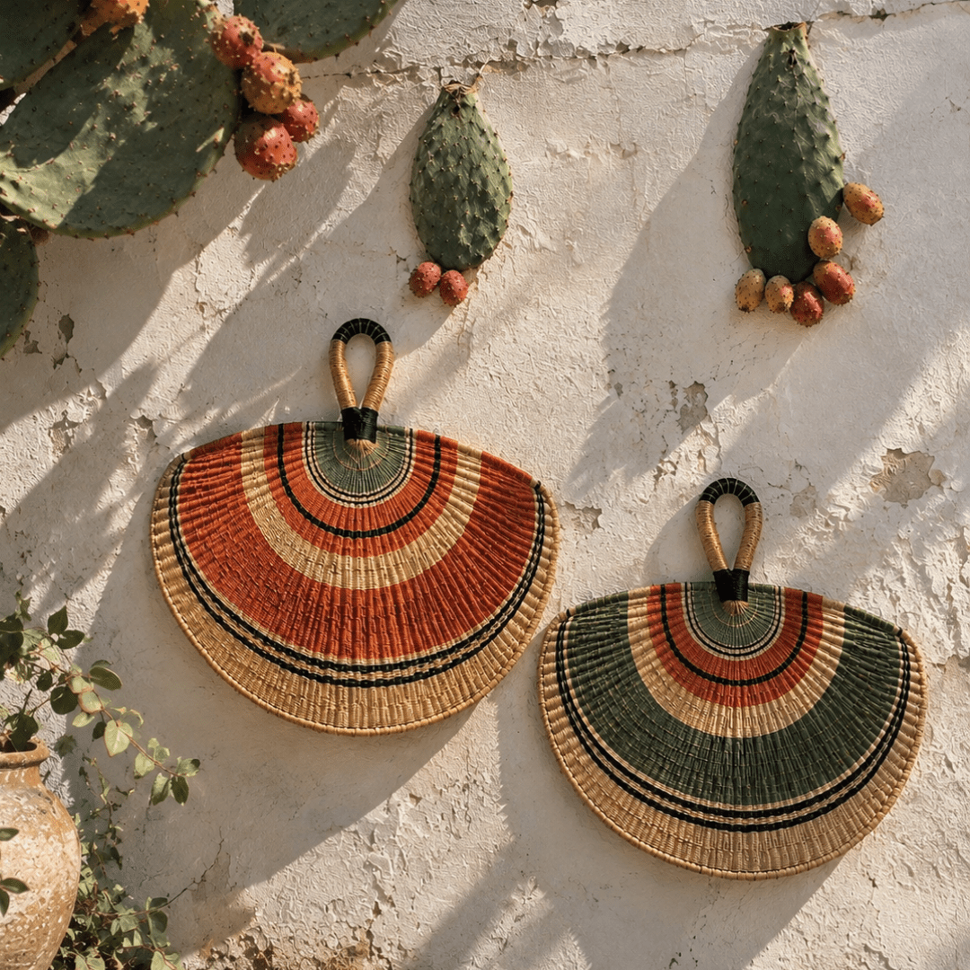 Cactus Grove Hand-Woven Wall Decor Basket - Zaarefolks