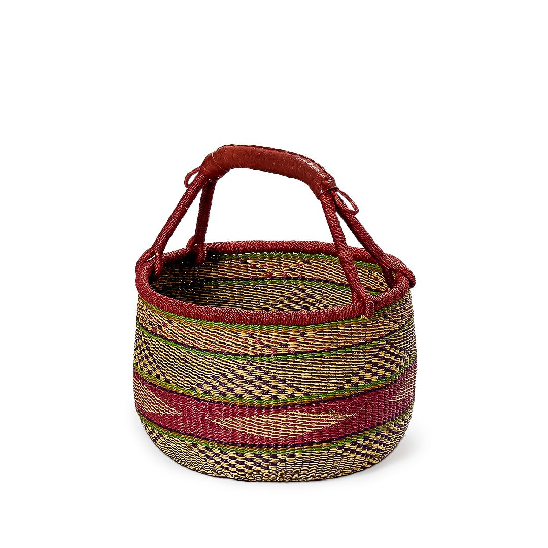 CHERRY Hand - Woven Market Basket - Zaarefolks