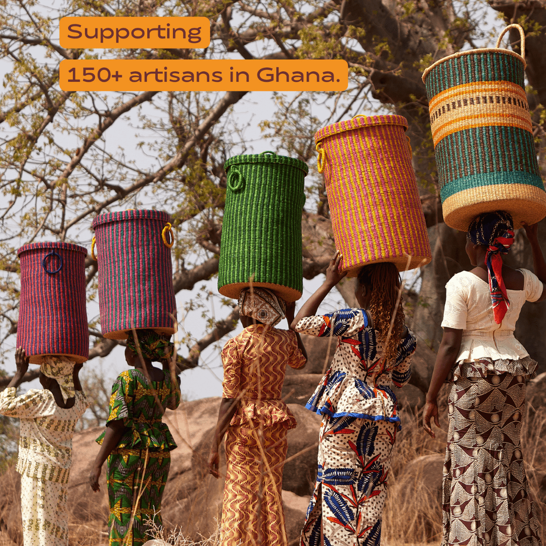 Ivy Hand - Woven Lidded Laundry Basket - Zaarefolks