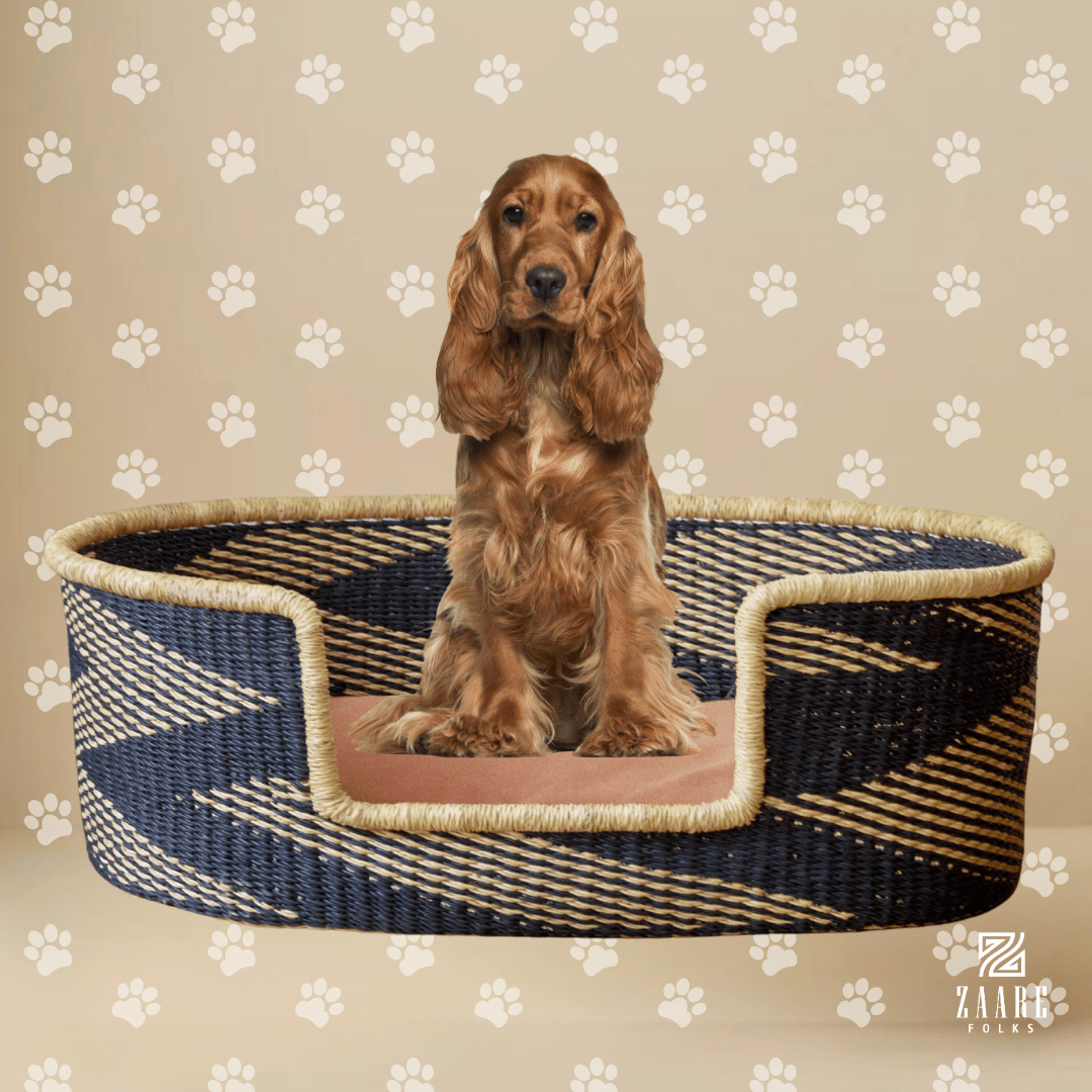 Mocha Hand - Woven Dog Bed - Zaarefolks