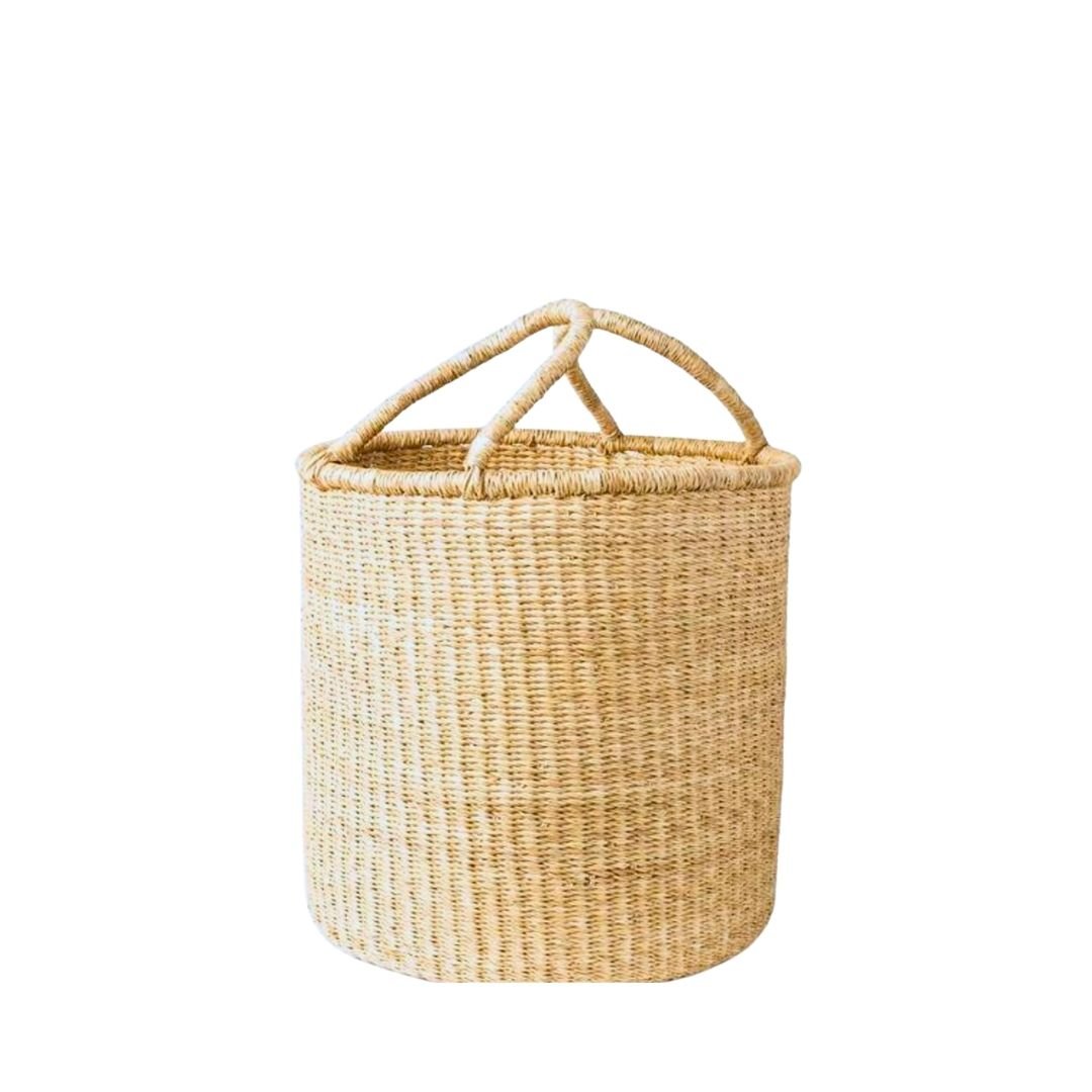 Natural Hand - Woven Laundry Basket With Handles - Zaarefolks