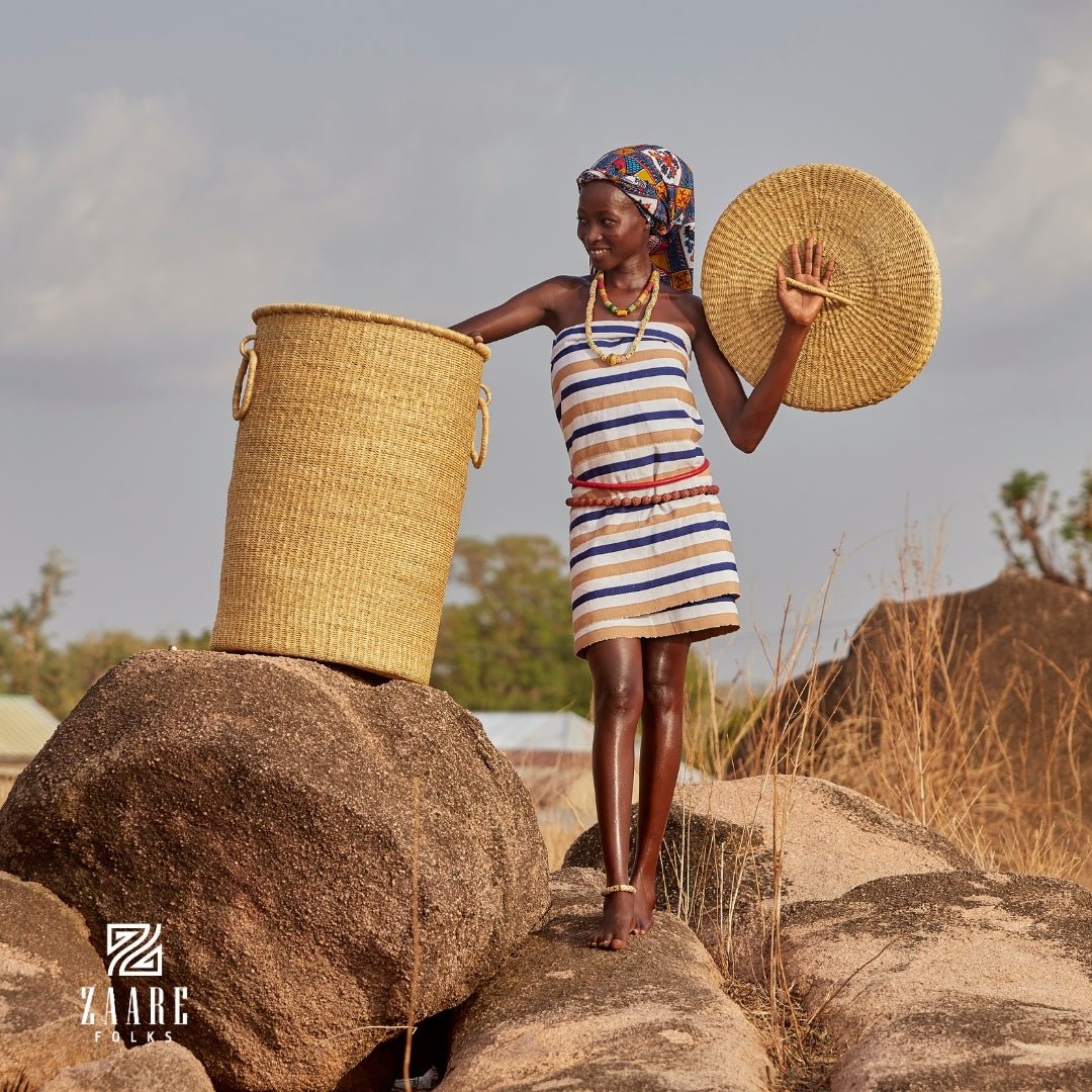 Natural Hand - Woven Lidded Laundry Basket - Zaarefolks