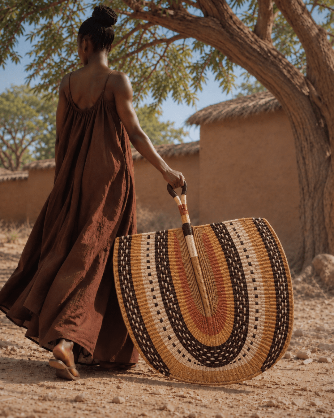 Terra Hand-Woven Wall Decor Basket - Zaarefolks