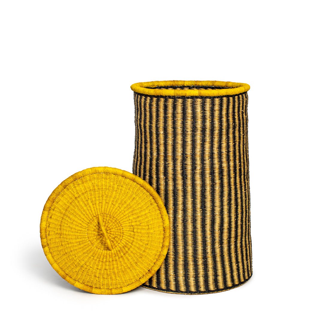 Vine Hand - Woven Lidded Laundry Basket - Zaarefolks
