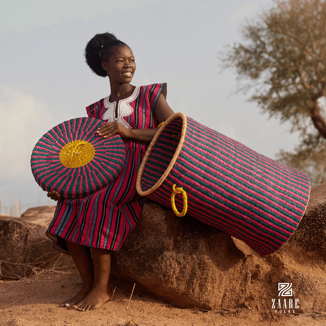 Violet Hand - Woven Lidded Laundry Basket - Zaarefolks