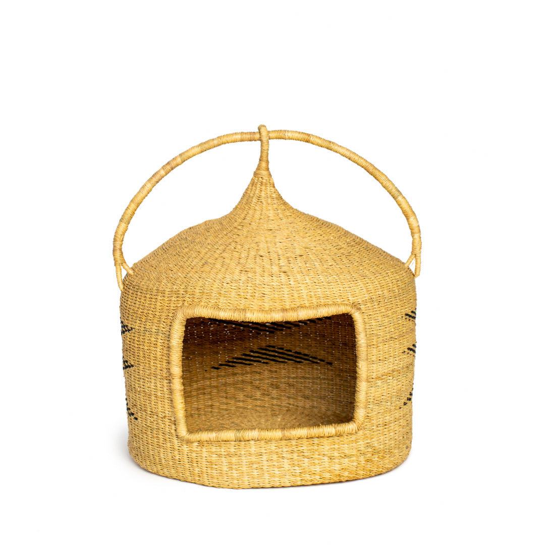 mimi hand woven cat bed