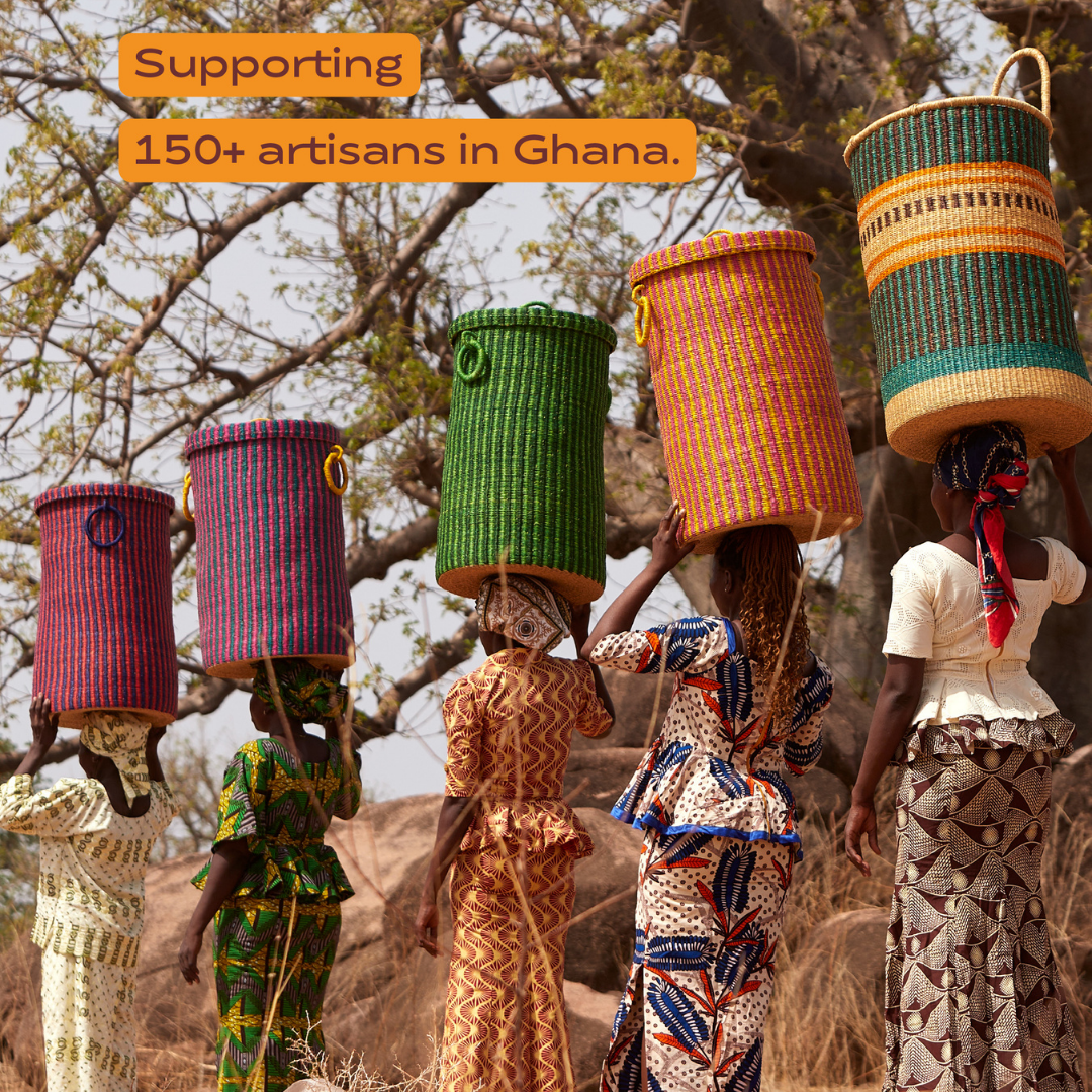 Clover Hand-Woven Lidded Laundry Basket