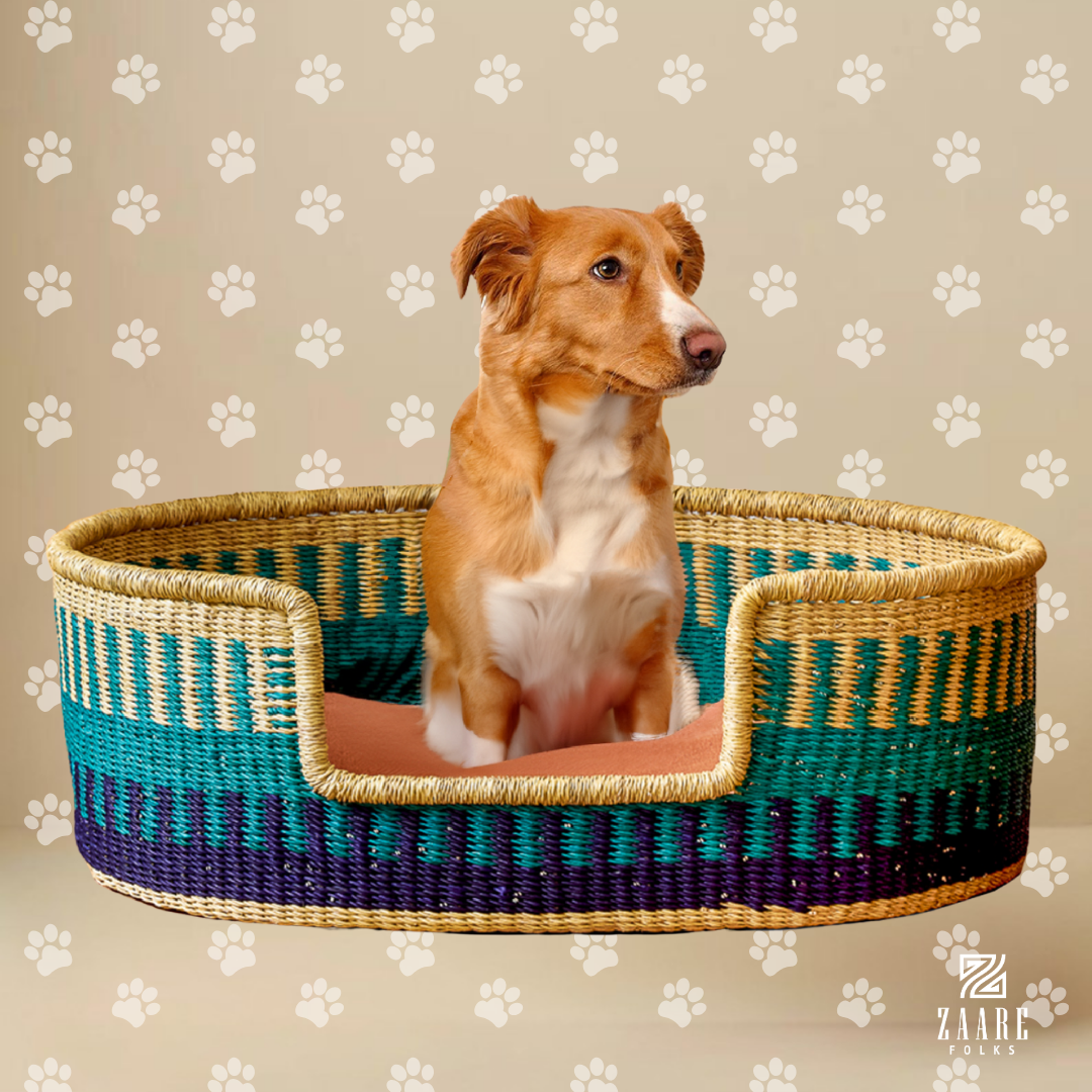 Layka Hand-Woven Dog Bed