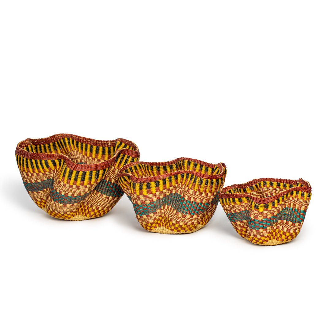 Calla Hand - Woven Wave Basket - Zaarefolks