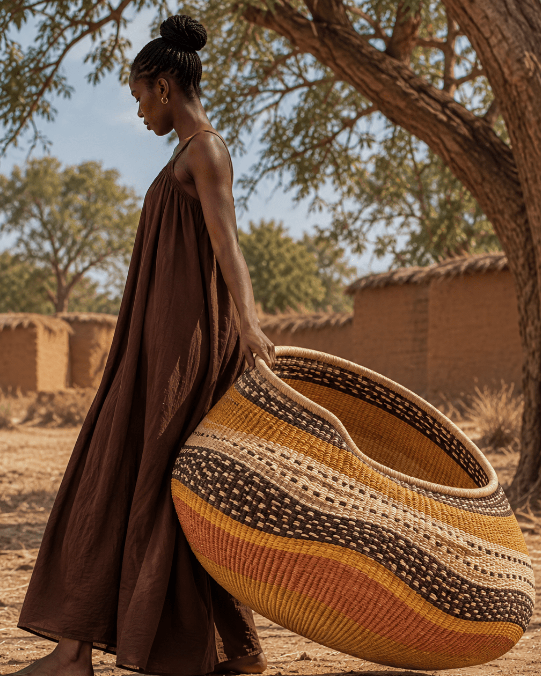 Dune Hand-Woven Art Basket - Zaarefolks