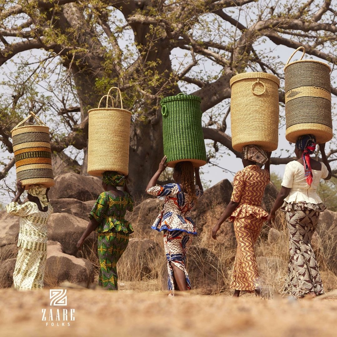 Natural Hand - Woven Laundry Basket With Handles - Zaarefolks