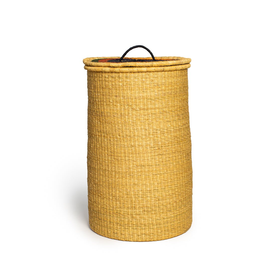 Sage Hand - Woven Lidded Laundry Basket - Zaarefolks