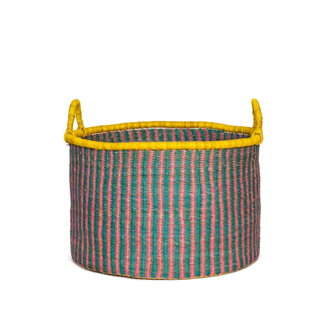 Violet Hand - Woven Storage Basket with Handle - Zaarefolks